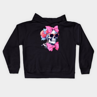 preppy skeleton Kids Hoodie